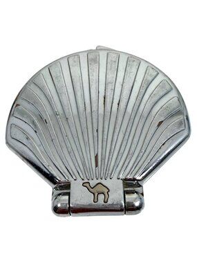 Vintage Joe Camel Cigarettes Promo Clam Shell Compact Double Travel Mirror